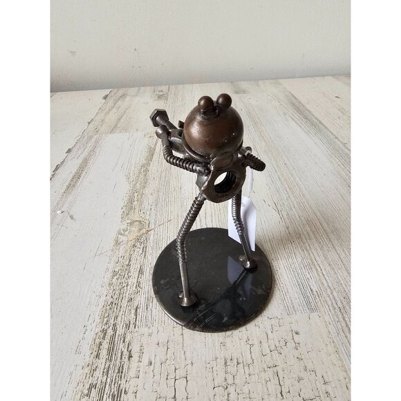 Kalifano frog violin band musical metal art bolts screw statue figurine unique m - Picture 3 of 8